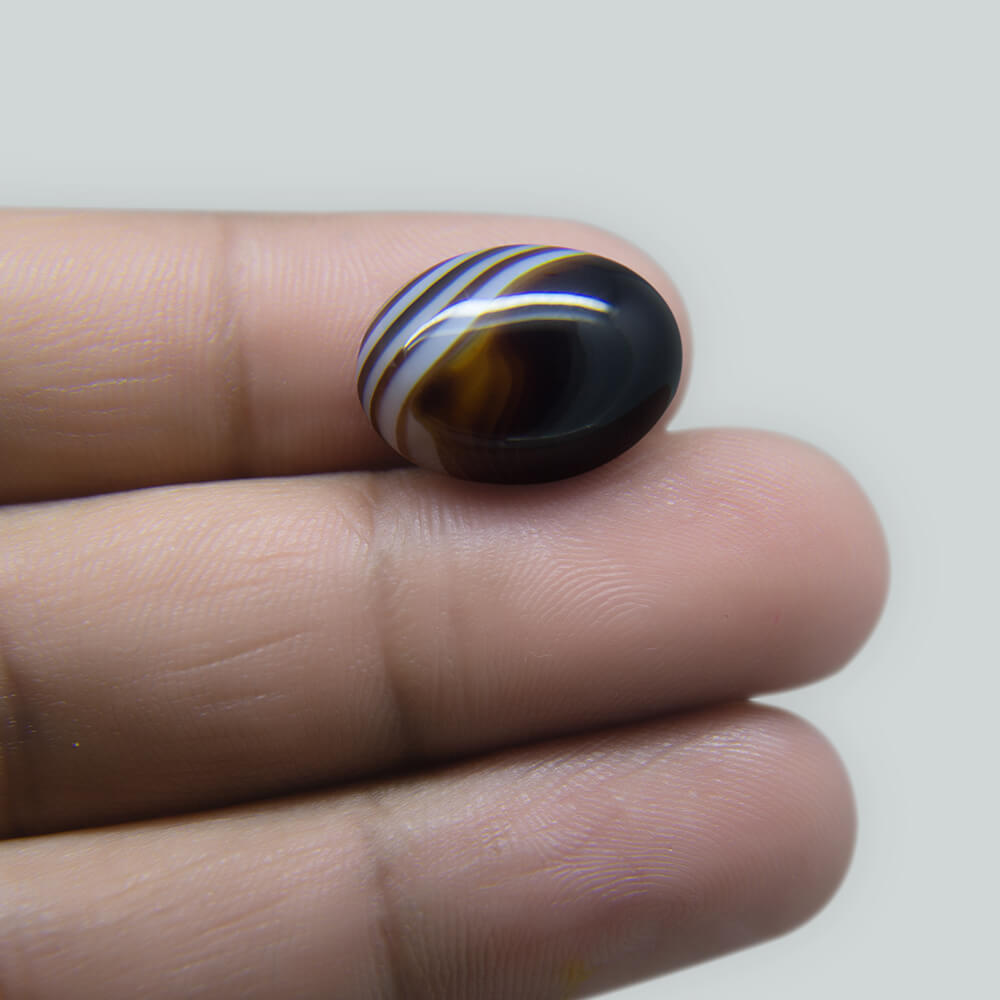 Sulemani Black Hakik- 12.48 Carat