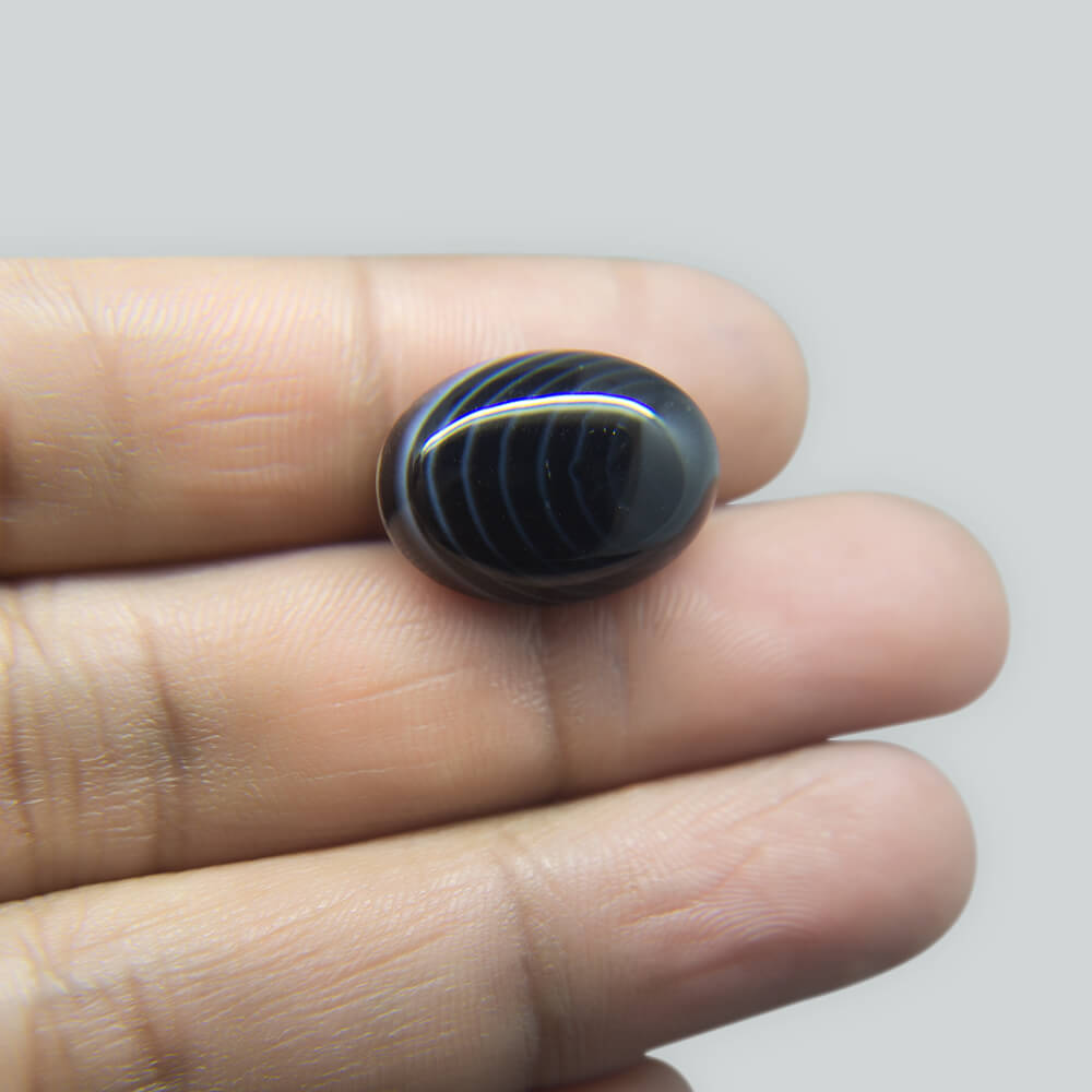 Sulemani Black Hakik- 12.73 Carat