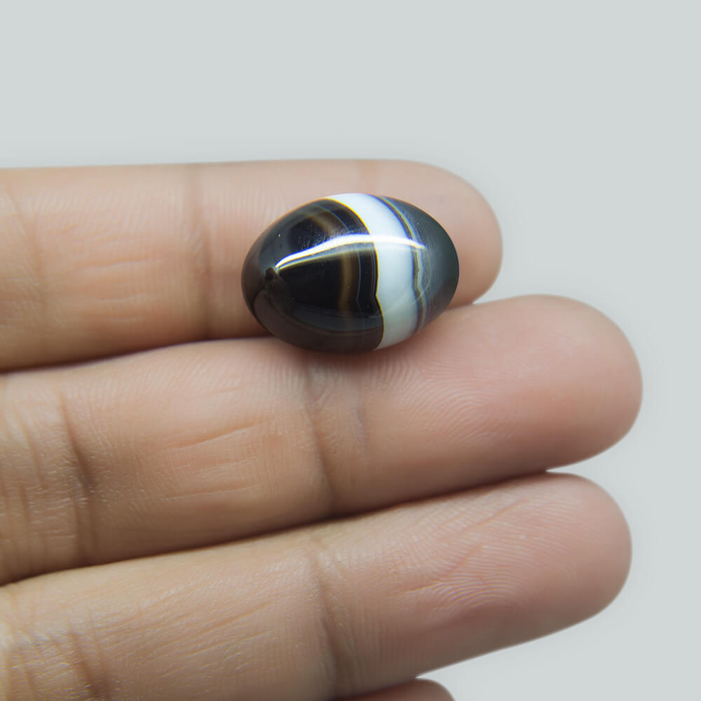Sulemani Black Hakik- 12.56 Carat