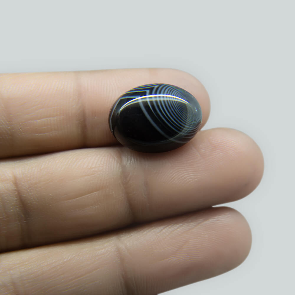 Sulemani Black Hakik- 11.69 Carat