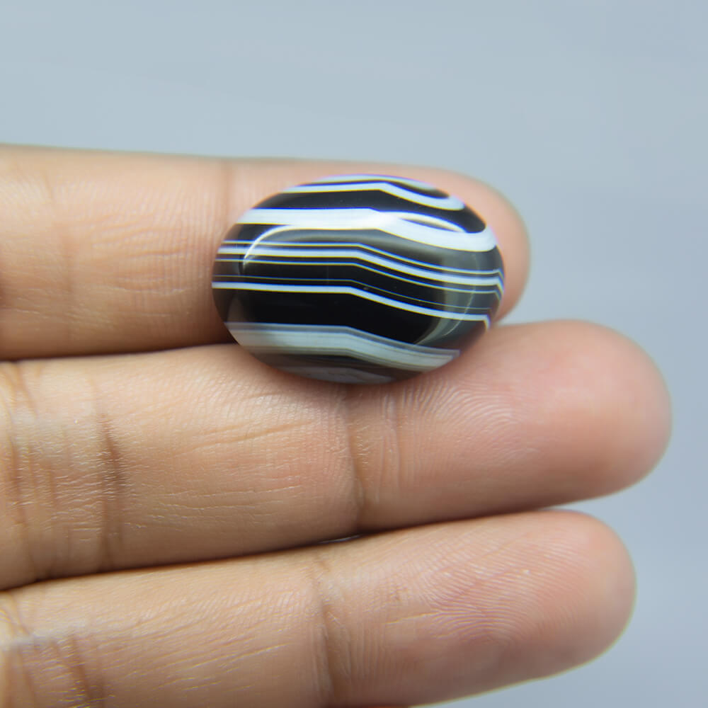 Sulemani Black Hakik- 28.63 Carat