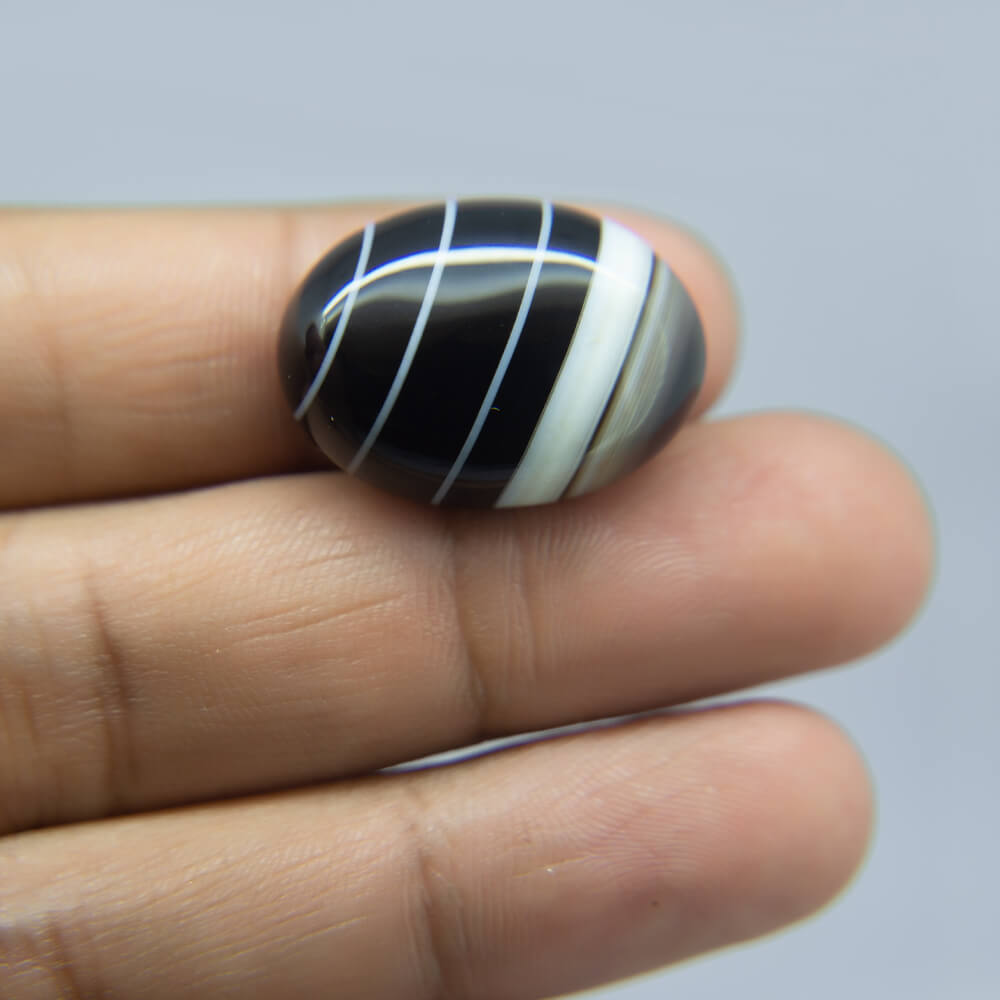 Sulemani Black Hakik- 31.44 Carat