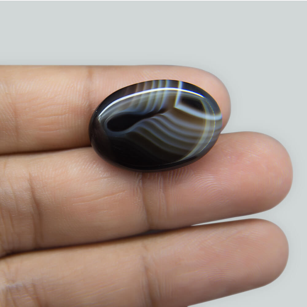 Sulemani Black Hakik- 21.28 Carat