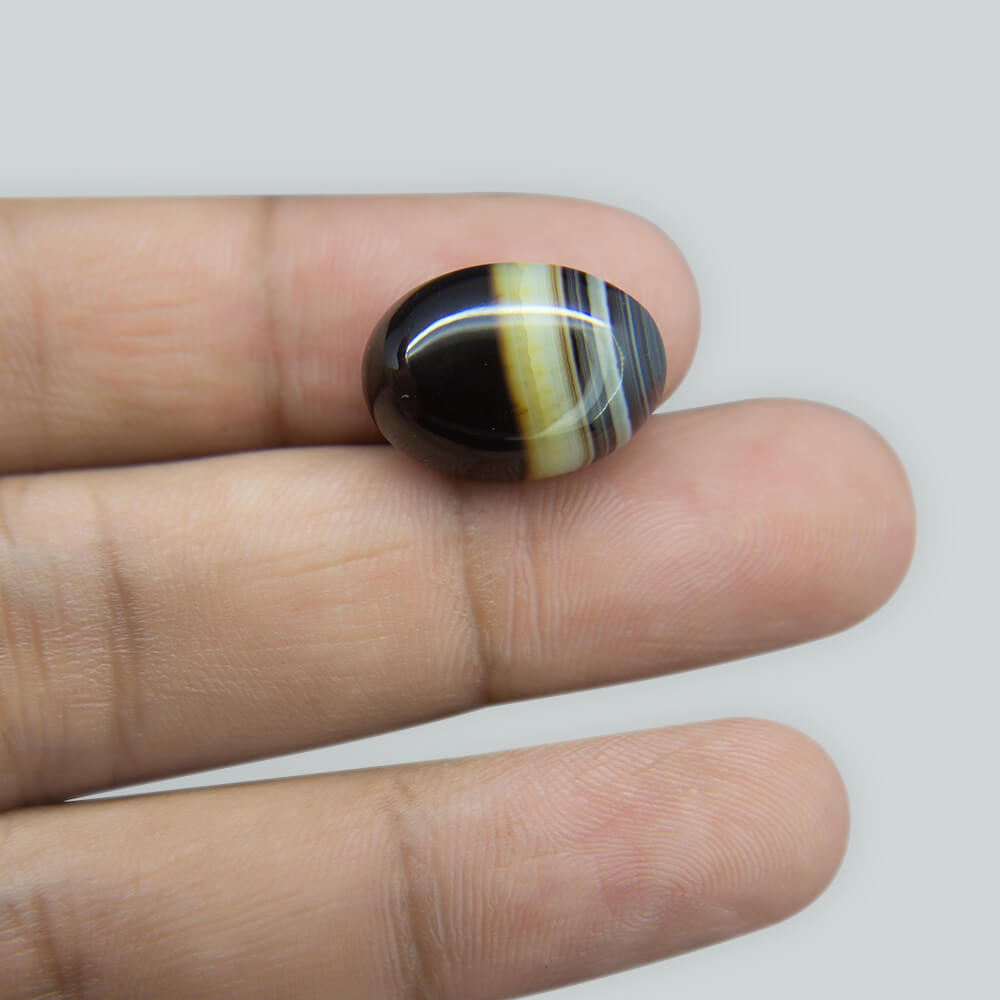 Sulemani Black Hakik- 12.37 Carat
