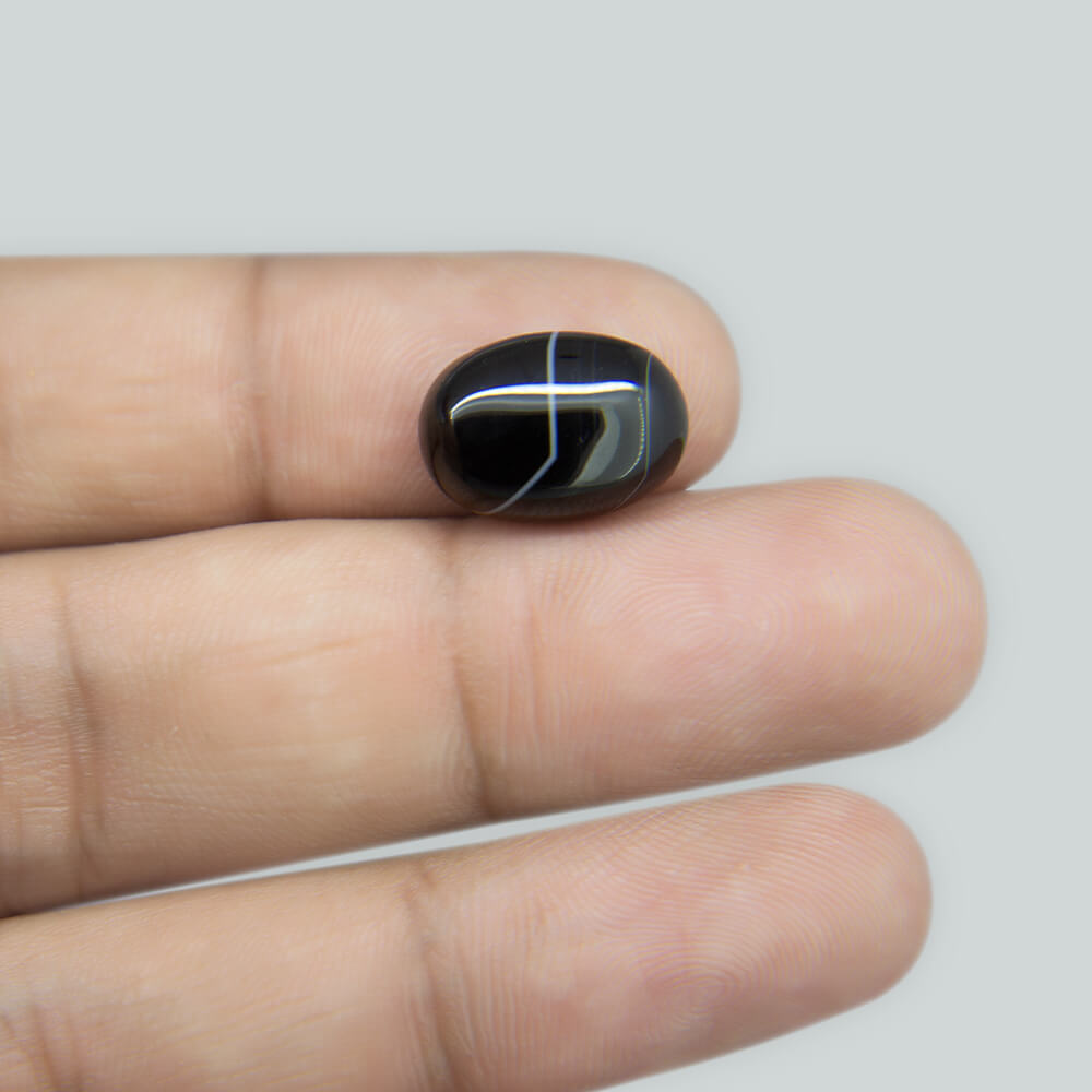Sulemani Black Hakik- 6.05 Carat