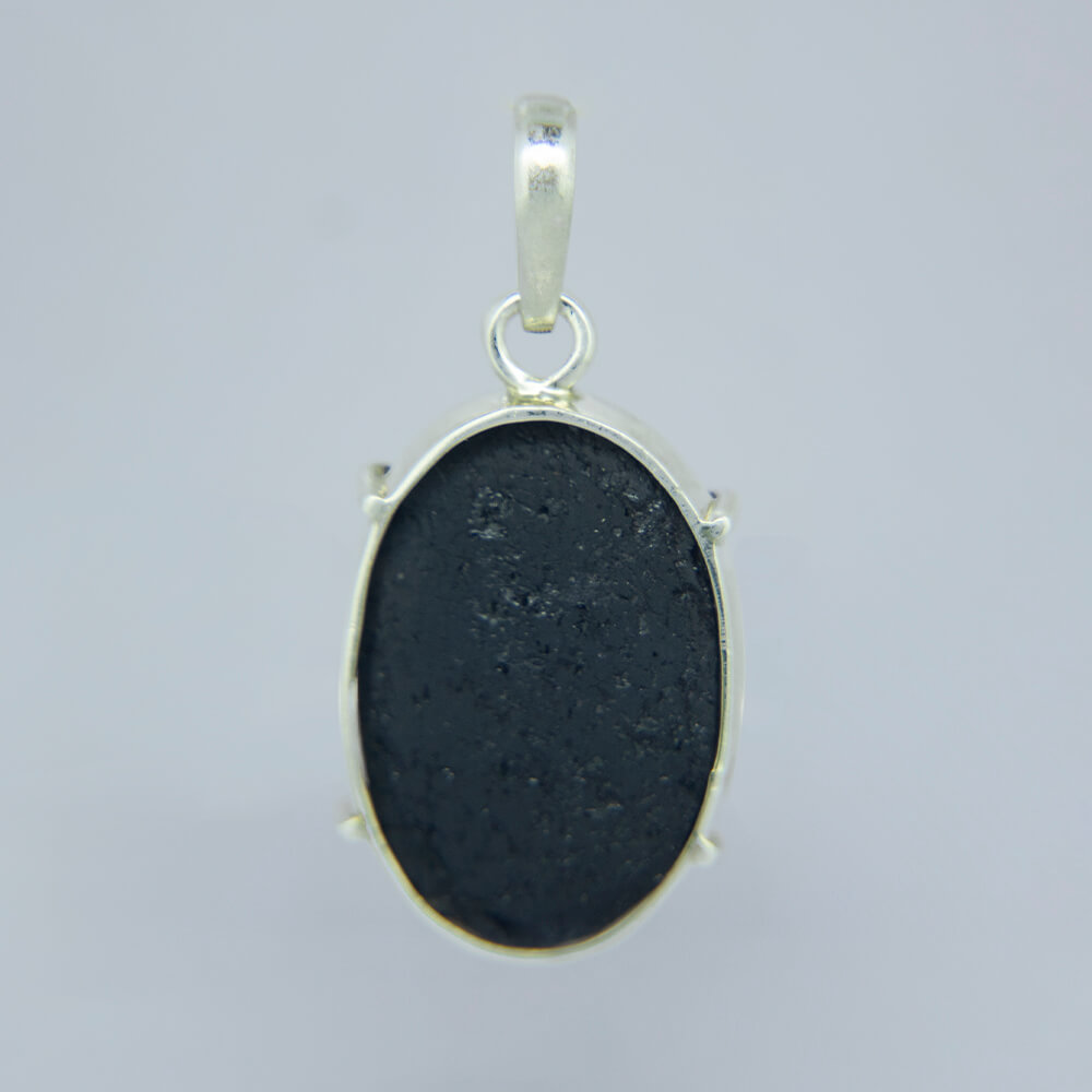 Black Tourmaline Silver Pendant