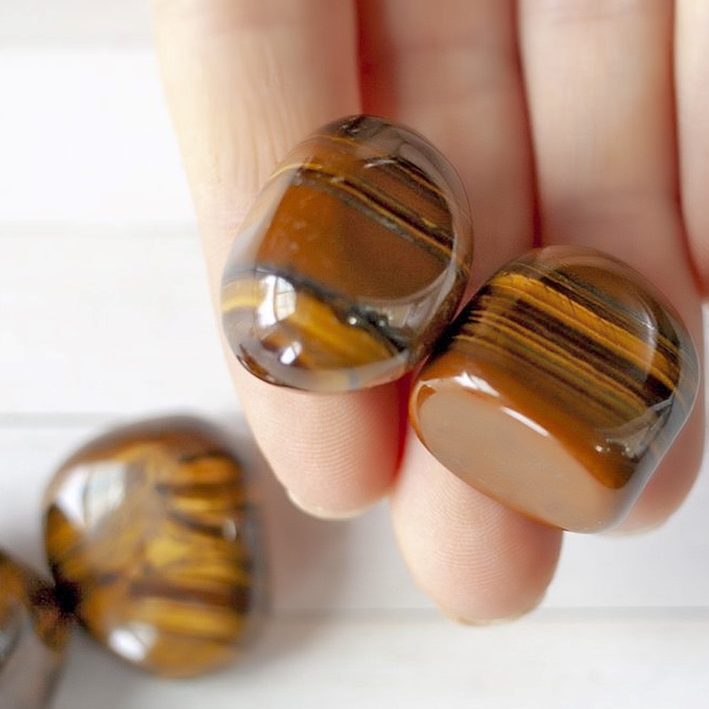 Natural Tiger Eye Tumble Healing Crystals (5 Pcs)