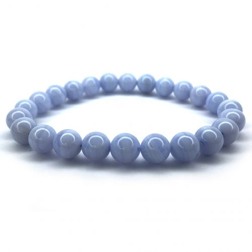 Blue Lace Agate Stretchable Bracelet 