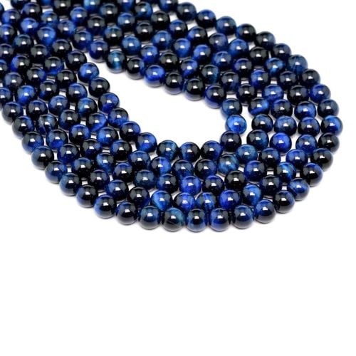 Blue Tiger Eye AAA Quality Beads String - 14 Inch