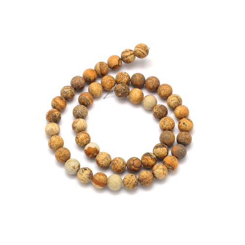 Picture Jasper AAA Quality Beads String - 14 Inch