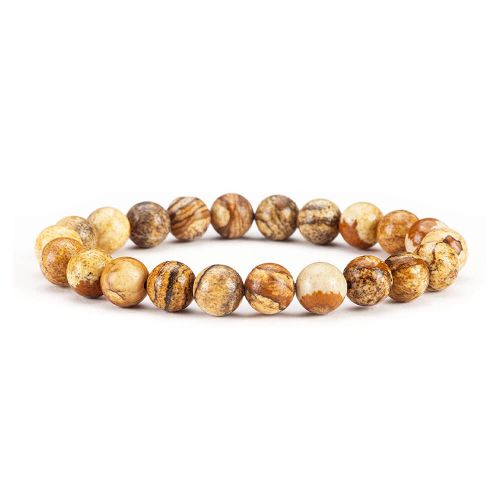 Picture Jasper Beads Stretchable Bracelet 
