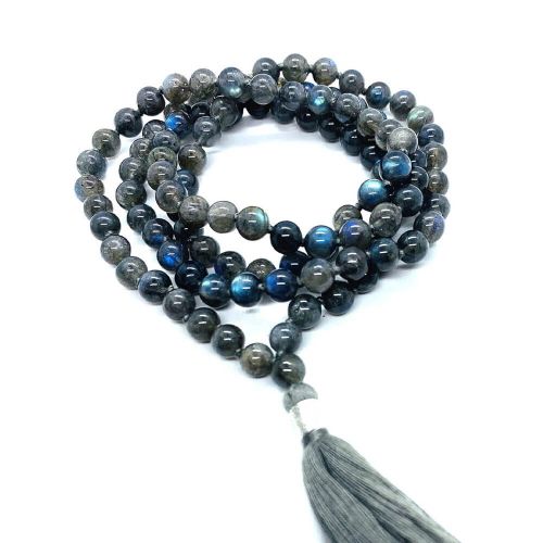 Labradorite  Beads Mala