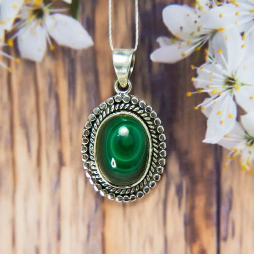 Malachite Silver Pendant