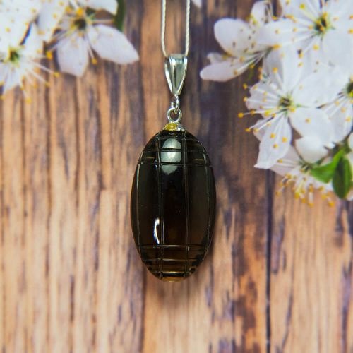 Smoky Quartz Silver Pendant