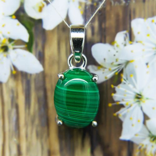 Malachite Silver Pendant