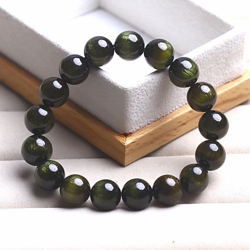 Green Tourmaline Beads Stretchable Bracelet 