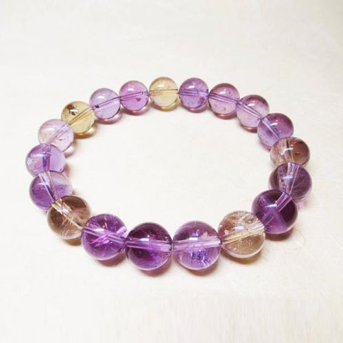 Ametrine Crystal Beads Stretchable Bracelet 