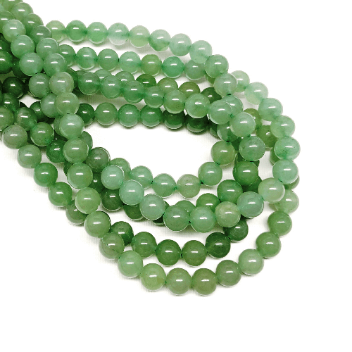 Green Aventurine AAA Quality Beads String - 14 Inch