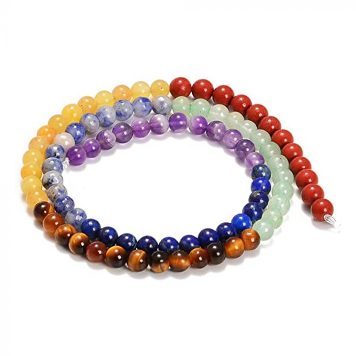 Buy Bivei 7 Chakra 108 Mala Beads Bracelet Real Healing Gemstone Yoga  Meditation Hand Knotted Mala Prayer Bead NecklaceLotus OM at Amazonin