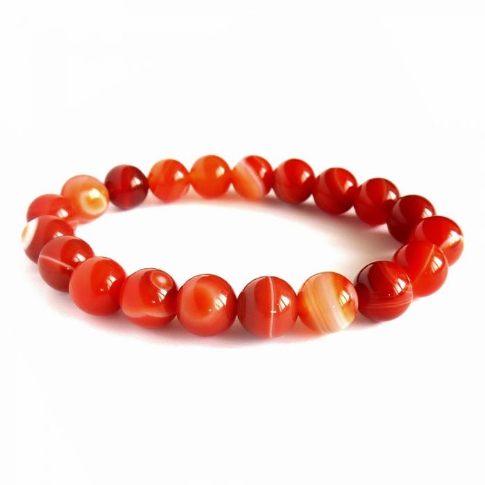 Udsøgt gravid smog Natural Red Agate (Hakik) Gemstone Bracelet