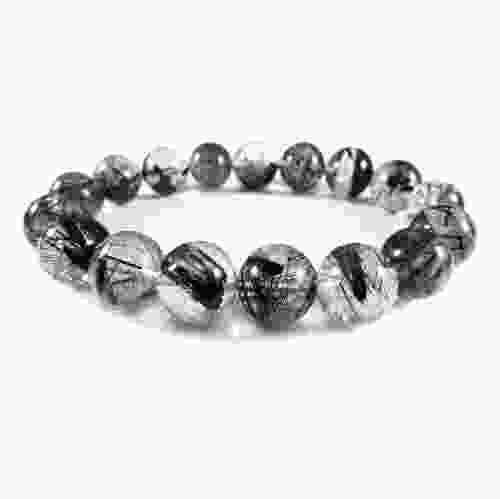 Black Rutilated Quartz Stretchable Bracelet