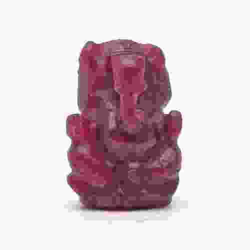 100% Natural Unheated Untreated Carved Ruby Ganesh / Lord Ganesha 