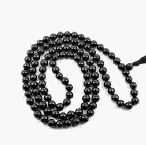 Natural Black Obsidian108 Beads Japa Mala Rosary 