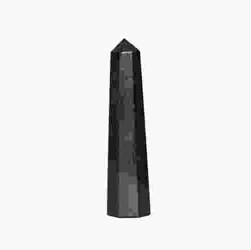 Natural Black Tourmaline Pendulum Point