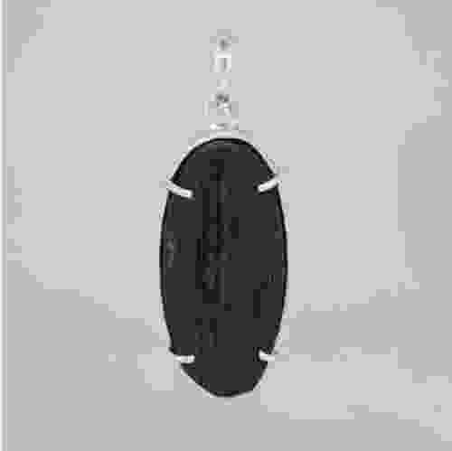 Black Tourmaline Silver Pendant