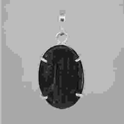 Black Tourmaline Silver Pendant