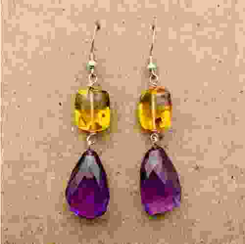 Citrine Amethyst Earrings