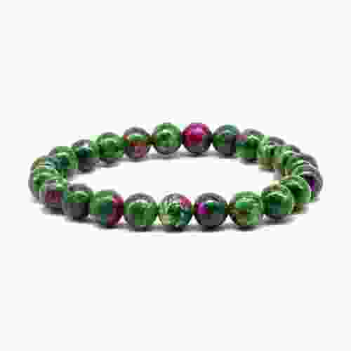 Ruby Zoisite Gemstone Stretchable Bracelet 