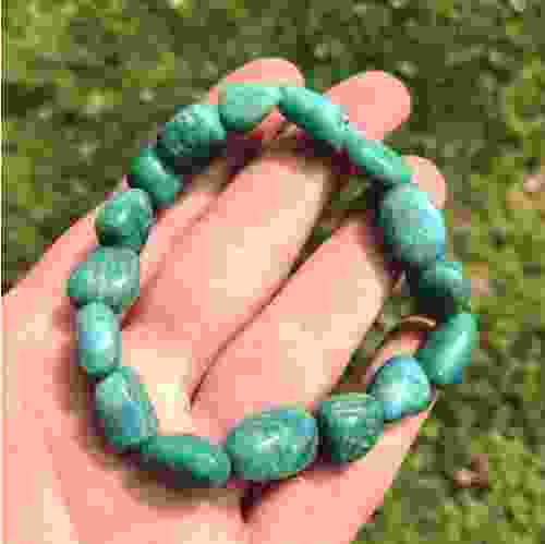 Amazonite Tumbled Beads Stretchable Bracelet 