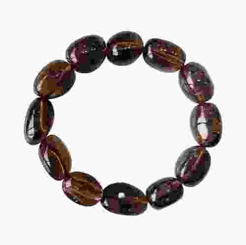 Smoky Quartz Tumble Stretchable Bracelet 