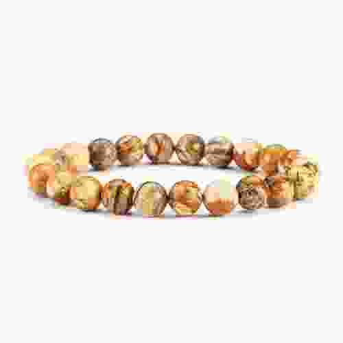 Picture Jasper Beads Stretchable Bracelet 