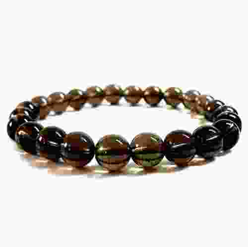 Smoky Quartz Beads Stretchable Bracelet 