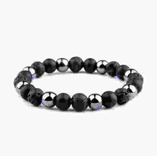 Hematite, Tourmaline & Lava Bracelet