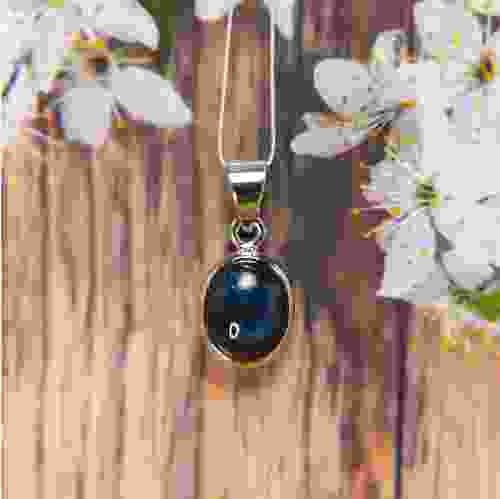 Star Blue Sapphire Silver Pendant