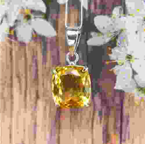 Citrine Silver Pendant