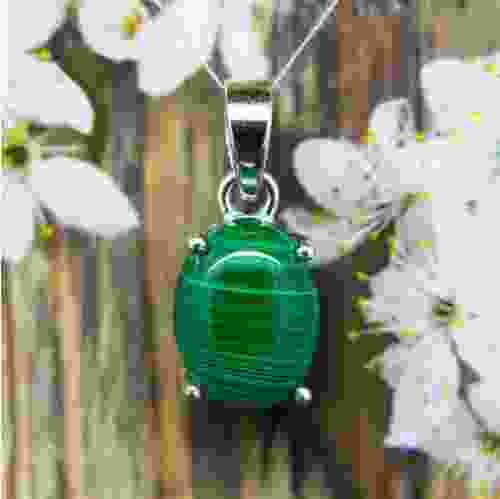 Malachite Silver Pendant