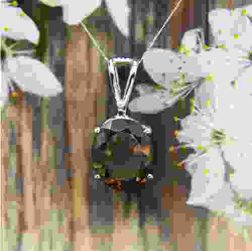 Smoky Quartz Silver Pendant