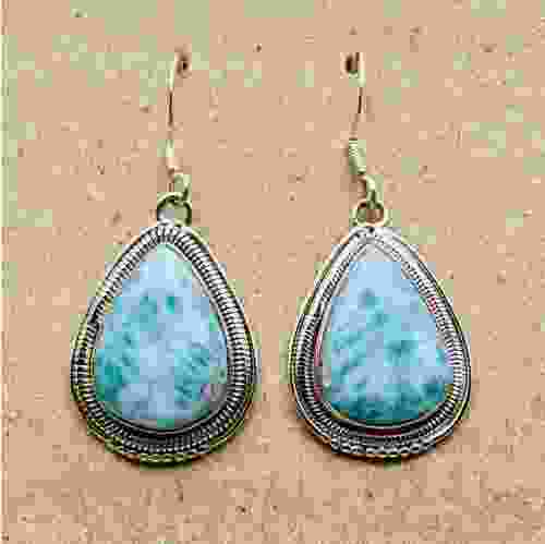 larimar stone earrings