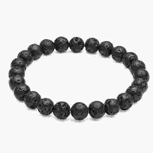 Lava Stone Beads Stretchable Bracelet 