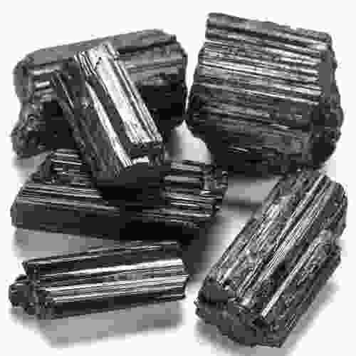 Natural Black Tourmaline Rough Stones (5 Pcs)