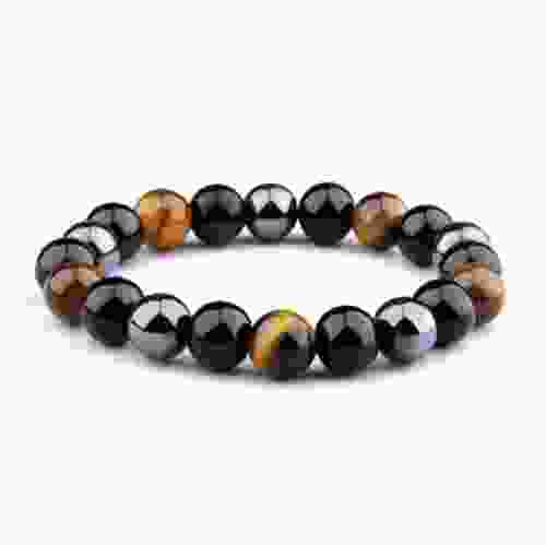 Tiger Eye, Black Tourmaline & Hematite Stretchable Bracelet 