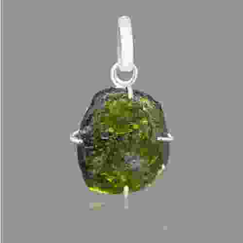Moldavite Silver Pendant - 6.70 Grams