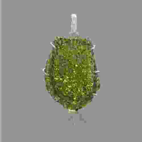 Moldavite Silver Pendant - 17.17 Grams