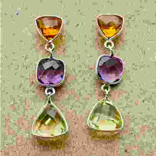 multi stone earrings