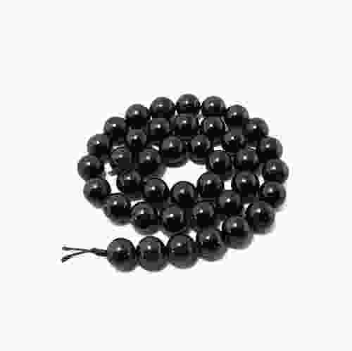 Natural Black Tourmaline AAA Quality Gemstone Beads String