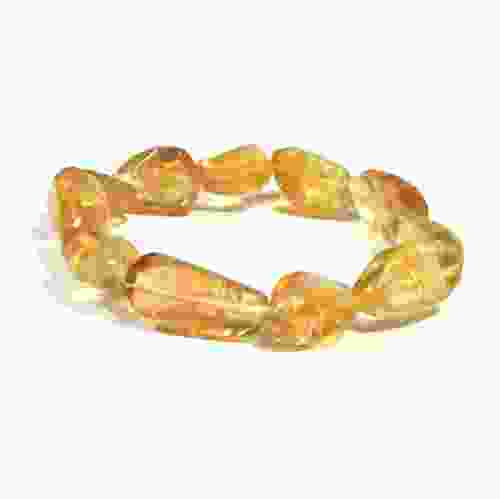Citrine Tumble Beads Stretchable Bracelet 